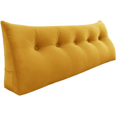 Générique Vercart Coussin de lecture inclinée - 160x50x20 cm - Jaune - Publicité Générique Vercart Coussin de lecture inclinée - 160x50x20 cm - Jaune - Publicité