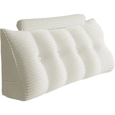 Générique Vercart Coussin de lecture - 140x20x20 cm - Blanc - Publicité Générique Vercart Coussin de lecture - 140x20x20 cm - Blanc - Publicité