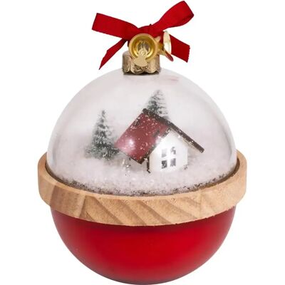 ATMOSPHERA Bougie Parfumée de Noël Boule à Neige 130g Rouge - Publicité ATMOSPHERA Bougie Parfumée de Noël Boule à Neige 130g Rouge - Publicité