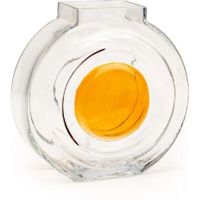 Amadeus Vase rond en verre - Ambre - Publicité Amadeus Vase rond en verre - Ambre - Publicité