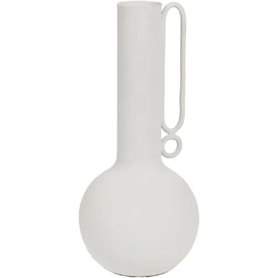 Amadeus Vase rond en métal - Blanc - Publicité Amadeus Vase rond en métal - Blanc - Publicité
