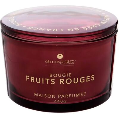 ATMOSPHERA Bougie Parfumée en Verre Glowy 440g Fruits Rouges - Publicité ATMOSPHERA Bougie Parfumée en Verre Glowy 440g Fruits Rouges - Publicité
