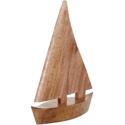 ATMOSPHERA Bateau Déco en Bois Océa 33cm Marron - Publicité ATMOSPHERA Bateau Déco en Bois Océa 33cm Marron - Publicité