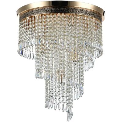 Lustre cristal laiton 7xE14 Maytoni Cascade DIA522 - Publicité Lustre cristal laiton 7xE14 Maytoni Cascade DIA522 - Publicité