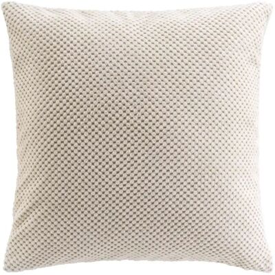 Douceur D'Interieur Coussin Déco en Velours Relief Java 45x45cm Naturel - Publicité Douceur D'Interieur Coussin Déco en Velours Relief Java 45x45cm Naturel - Publicité