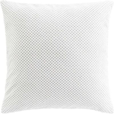 Douceur D'Interieur Coussin Déco en Velours Relief Java 45x45cm Blanc - Publicité Douceur D'Interieur Coussin Déco en Velours Relief Java 45x45cm Blanc - Publicité
