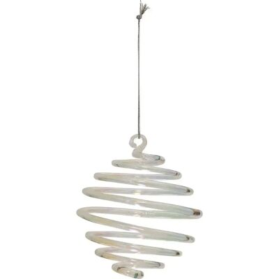 ATMOSPHERA Boule de Noël en Verre Spirale 8cm Transparent - Publicité ATMOSPHERA Boule de Noël en Verre Spirale 8cm Transparent - Publicité
