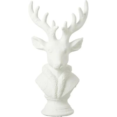 Paris Prix Tête de Cerf en Résine Courchevel 38cm Blanc - Publicité Paris Prix Tête de Cerf en Résine Courchevel 38cm Blanc - Publicité