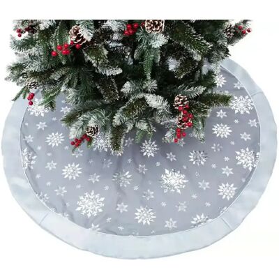 Générique Jupe d'arbre de Noël Coton Gris - Publicité Générique Jupe d'arbre de Noël Coton Gris - Publicité