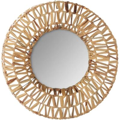 Pegane Miroir Tressé Plantes Séchées 45 cm - Publicité Pegane Miroir Tressé Plantes Séchées 45 cm - Publicité