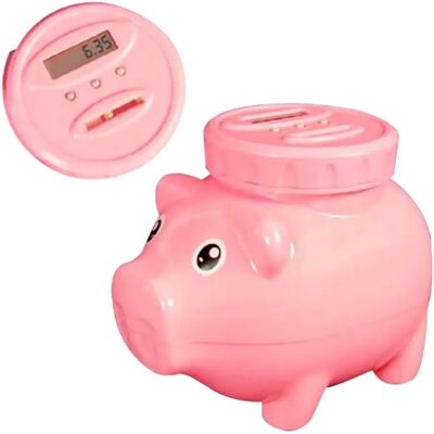 Tirelire cochon compteur - TOTALCADEAU - Publicité Tirelire cochon compteur - TOTALCADEAU - Publicité