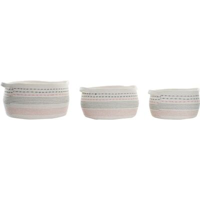 DKD Home Decor Set de Basket - Coton - Publicité DKD Home Decor Set de Basket - Coton - Publicité