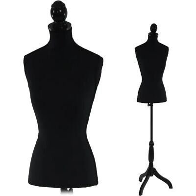 Decoshop26 Buste de couture mannequin femme déco vitrine noir DEC04010 - Publicité Decoshop26 Buste de couture mannequin femme déco vitrine noir DEC04010 - Publicité