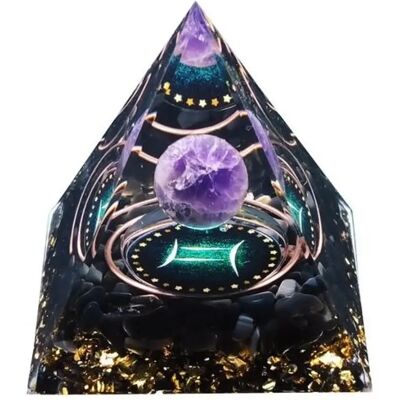 Totalcadeau Pyramide Orgonite Gémeaux Améthyste - Publicité Totalcadeau Pyramide Orgonite Gémeaux Améthyste - Publicité