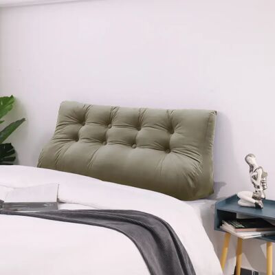 VERCART - Coussin d'angle triangulaire, support de lit, tête de lit, velours - Publicité VERCART - Coussin d'angle triangulaire, support de lit, tête de lit, velours - Publicité