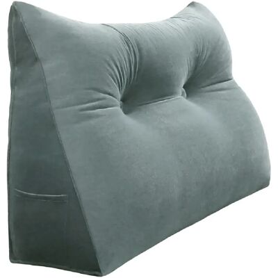 Grand coussin en forme de coin VERCART - Support ergonomique pour dos et lombaire - Publicité Grand coussin en forme de coin VERCART - Support ergonomique pour dos et lombaire - Publicité