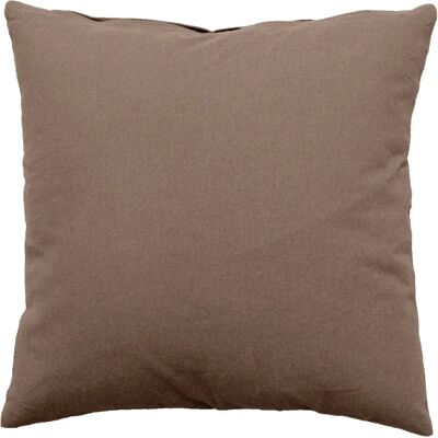 Toilinux Coussin uni effet Bachette déhoussable - 60 x 60 cm - Marron - Publicité Toilinux Coussin uni effet Bachette déhoussable - 60 x 60 cm - Marron - Publicité
