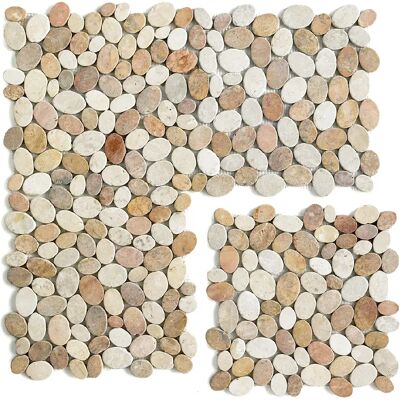 Pegane Carrelage mosaïque blanc beige - Publicité Pegane Carrelage mosaïque blanc beige - Publicité