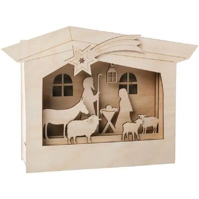 Rayher Crèche DIY en bois à monter - Publicité Rayher Crèche DIY en bois à monter - Publicité