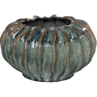 Amadeus Vase rond Vague en céramique bleu Ø33,5 cm H19 cm - Publicité Amadeus Vase rond Vague en céramique bleu Ø33,5 cm H19 cm - Publicité