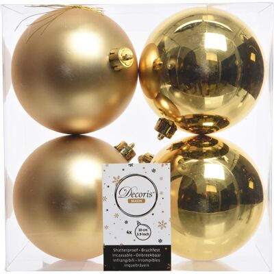 Kaemingk boules de Noël à suspendre - Or - Publicité Kaemingk boules de Noël à suspendre - Or - Publicité