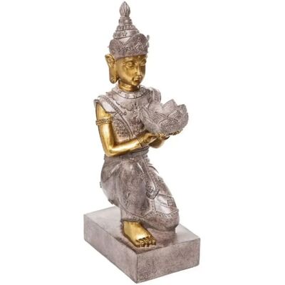 Bouddha en résine et photophore Atmosphera - Marron - Publicité Bouddha en résine et photophore Atmosphera - Marron - Publicité