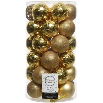 EDM Lot de 37 Boules - Esprit de Noël Doré - Publicité EDM Lot de 37 Boules - Esprit de Noël Doré - Publicité