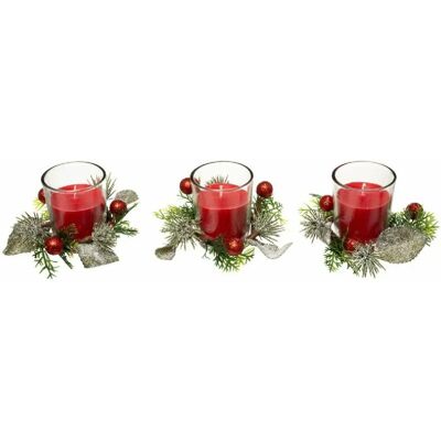 Ensemble de Bougies de Noël Rouge - Éclairages et Décoration - Publicité Ensemble de Bougies de Noël Rouge - Éclairages et Décoration - Publicité