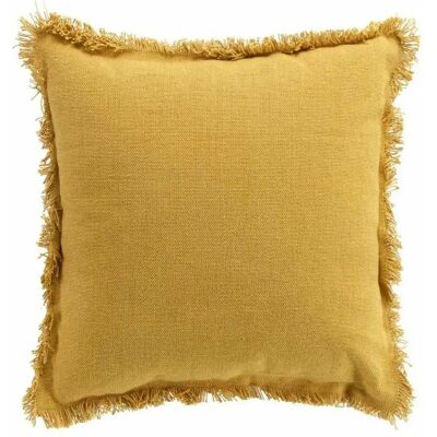 Coussin Jaune à Franges 45x45 - Coussin - Publicité Coussin Jaune à Franges 45x45 - Coussin - Publicité