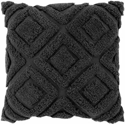 Paris Prix Coussin Déco Uni Zaina Anthracite - Publicité Paris Prix Coussin Déco Uni Zaina Anthracite - Publicité