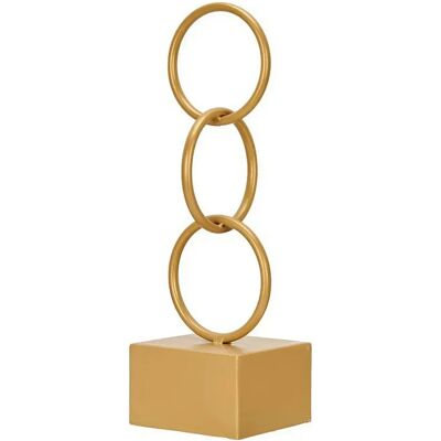 Gift Decor Figure Décorative Anneaux Métal Doré - Figure Décorative - Publicité Gift Decor Figure Décorative Anneaux Métal Doré - Figure Décorative - Publicité