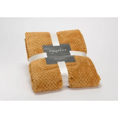 Amadeus - Damier - Jaune - 170x130 cm - Blanket - Publicité Amadeus - Damier - Jaune - 170x130 cm - Blanket - Publicité