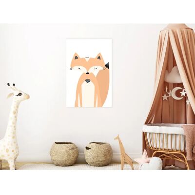 Artgeist Tableau Happy Fox - 80x120 cm - Publicité Artgeist Tableau Happy Fox - 80x120 cm - Publicité