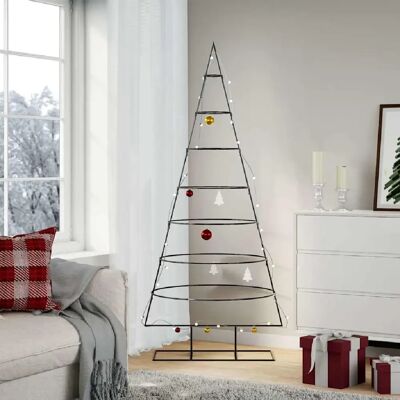 vidaXL Arbre de Noël en Métal Noir 180 cm - Publicité vidaXL Arbre de Noël en Métal Noir 180 cm - Publicité