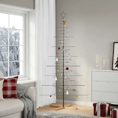 vidaXL Arbre de Noël métal noir 210 - Publicité vidaXL Arbre de Noël métal noir 210 - Publicité