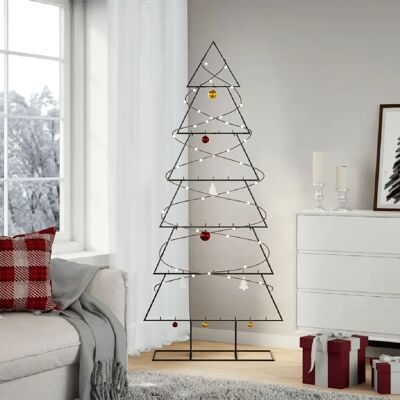 vidaXL Arbre de Noël en Métal 180 cm - Noir - Publicité vidaXL Arbre de Noël en Métal 180 cm - Noir - Publicité