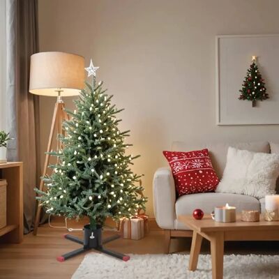 vidaXL - 61x61x15.5 cm - Noir - Métal - Support arbre de Noël - Publicité vidaXL - 61x61x15.5 cm - Noir - Métal - Support arbre de Noël - Publicité