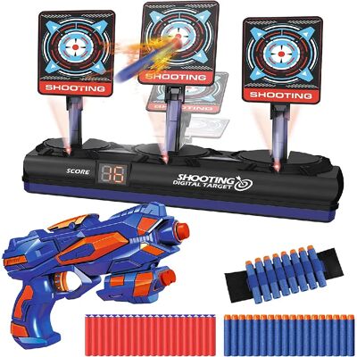 Nerf pistolet fléchettes et cibles - Bleu - Publicité Nerf pistolet fléchettes et cibles - Bleu - Publicité