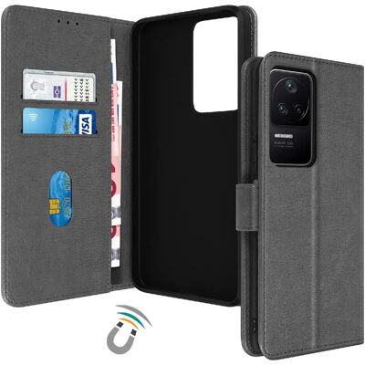 Avizar Étui clapet en similicuir Chesterfield Xiaomi Poco F4 - Violet - Publicité Avizar Étui clapet en similicuir Chesterfield Xiaomi Poco F4 - Violet - Publicité