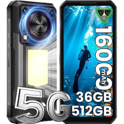 Smartphone Oukitel WP56 Noir : 6.8" FHD+,12Go+512Go+2To, 16000mAh, Android 15, Dual SIM 5G,NFC, Empreinte digitale, Lampe de Camp, Téléphone Portable-524g - Publicité Smartphone Oukitel WP56 Noir : 6.8" FHD+,12Go+512Go+2To, 16000mAh, Android 15, Dual SIM 5G,NFC, Empreinte digitale, Lampe de Camp, Téléphone Portable-524g - Publicité