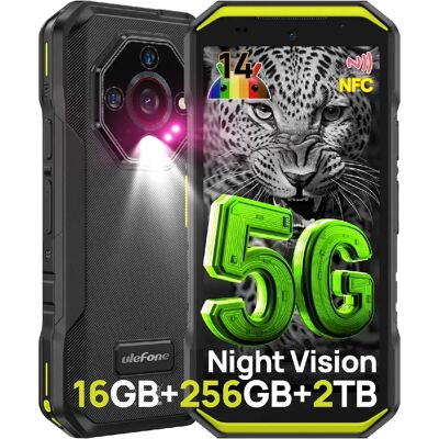 Ulefone Armor X32 Pro Téléphone Portable Incassable 5G 16Go+256Go/2To 5,65" Android 14 5500mAh 64MP 3-Slots/NFC - Vert - Publicité Ulefone Armor X32 Pro Téléphone Portable Incassable 5G 16Go+256Go/2To 5,65" Android 14 5500mAh 64MP 3-Slots/NFC - Vert - Publicité