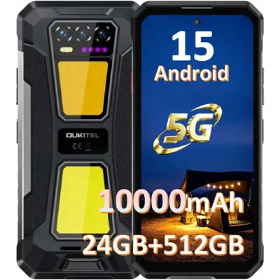 Smartphone 5G Oukitel WP58 Pro 6.7'' 24GB 512GB Android 15 10000mah 64mp Nfc Noir - Publicité Smartphone 5G Oukitel WP58 Pro 6.7'' 24GB 512GB Android 15 10000mah 64mp Nfc Noir - Publicité