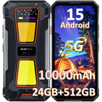 Smartphone 5G Oukitel WP58 Pro 6.7'' 24GB 512GB Android 15 10000mah 64mp Nfc orange - Publicité Smartphone 5G Oukitel WP58 Pro 6.7'' 24GB 512GB Android 15 10000mah 64mp Nfc orange - Publicité