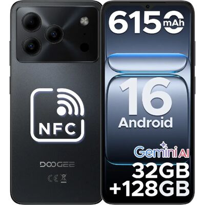 Doogee Note56 Pro Noir 32 Go/128Go 6.56" 90Hz Android 16 6150mAh Smartphone Android - Publicité Doogee Note56 Pro Noir 32 Go/128Go 6.56" 90Hz Android 16 6150mAh Smartphone Android - Publicité