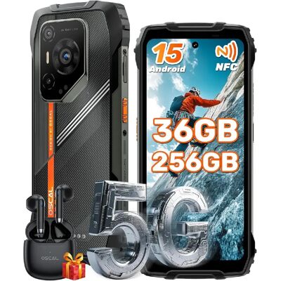 OSCAL Pilot 3 Smartphone robuste 5G, Android 15, 256 Go, écran FHD 6,78", noir - Publicité OSCAL Pilot 3 Smartphone robuste 5G, Android 15, 256 Go, écran FHD 6,78", noir - Publicité
