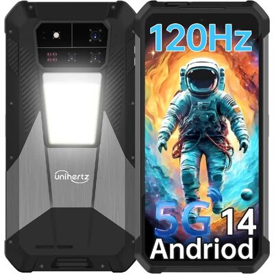 Unihertz Shark 3 5G Smartphone robuste débloqué, 512 Go, batterie 11 600 mAh, noir - Publicité Unihertz Shark 3 5G Smartphone robuste débloqué, 512 Go, batterie 11 600 mAh, noir - Publicité