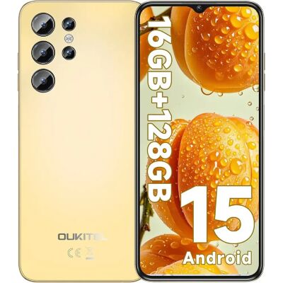OUKITEL C1 Smartphone 16Go+128Go Android15 écran 6,52" triple caméra Or - Publicité OUKITEL C1 Smartphone 16Go+128Go Android15 écran 6,52" triple caméra Or - Publicité