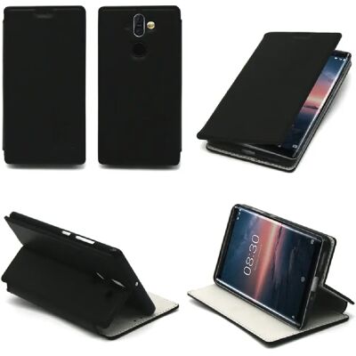 Xeptio Housse smartphone en similicuir Slim Style pour Nokia 8 Sirocco 4G - Noir - Publicité Xeptio Housse smartphone en similicuir Slim Style pour Nokia 8 Sirocco 4G - Noir - Publicité