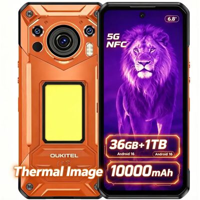 Doogee Oukitel WP500 Ultra 10000mAh 12GB+1TB 5G Thermique - Orange - Publicité Doogee Oukitel WP500 Ultra 10000mAh 12GB+1TB 5G Thermique - Orange - Publicité