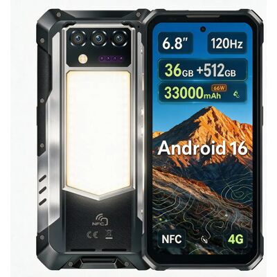 Robuste Smartphone Oukitel WP100 Plus 4G 12Go 512Go 6.8" 33000mAh Noir - Publicité Robuste Smartphone Oukitel WP100 Plus 4G 12Go 512Go 6.8" 33000mAh Noir - Publicité